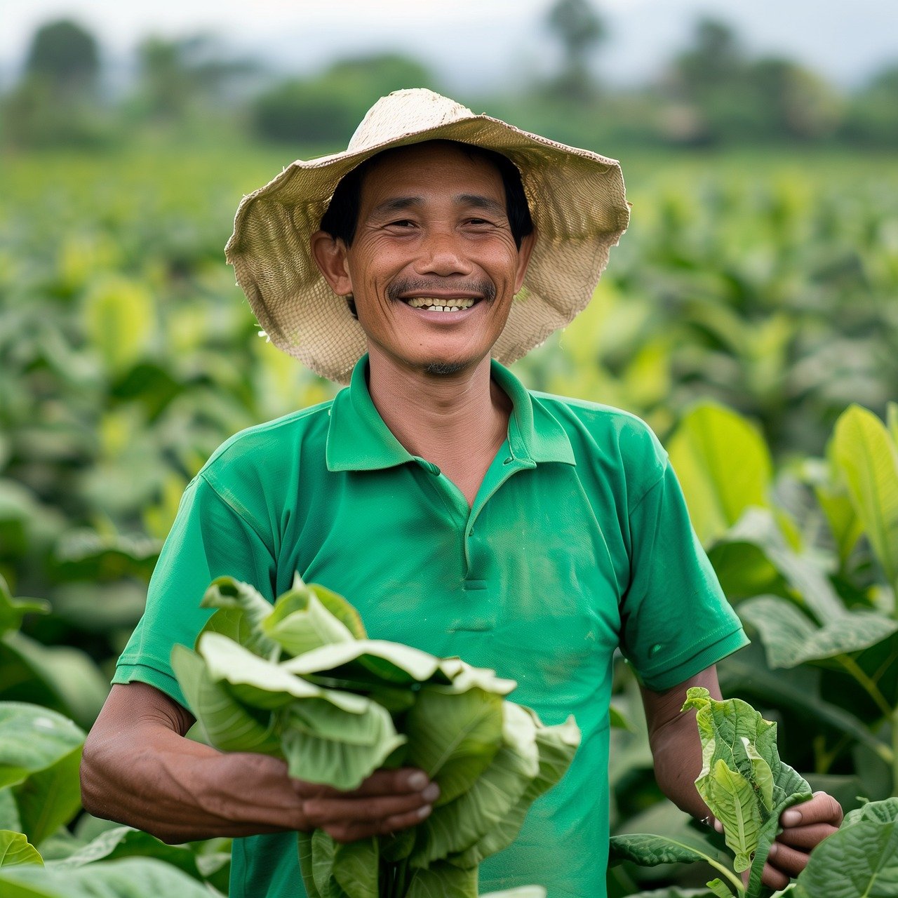 An image of a tobacco farmer in the Philippines